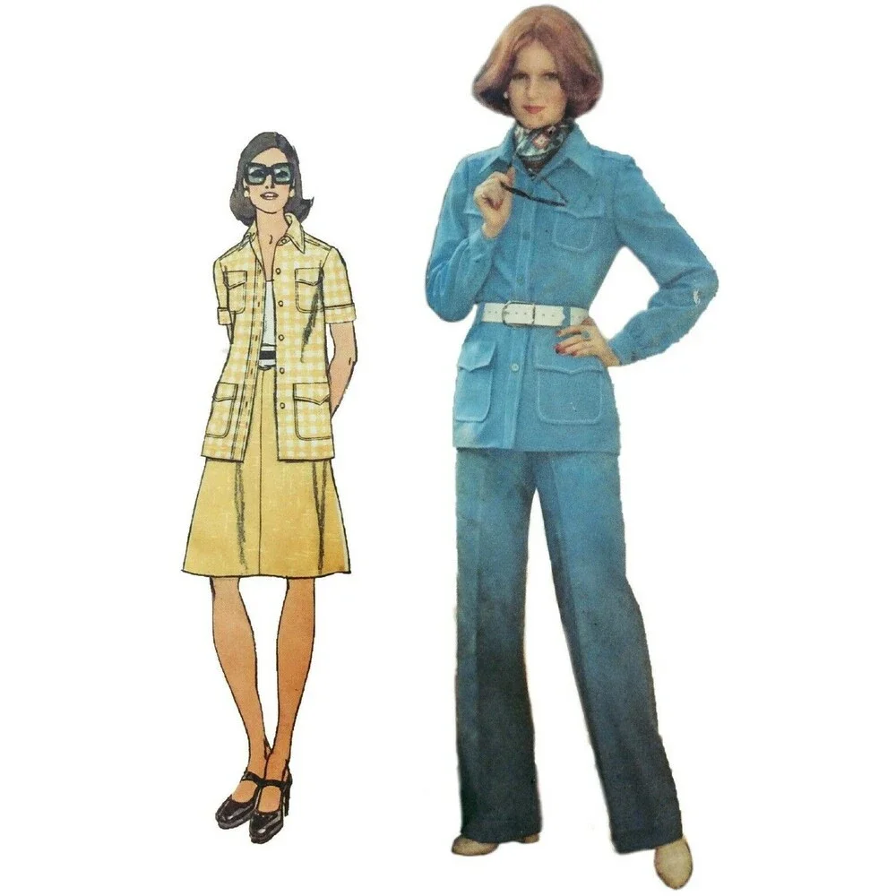 VTG 1973 Simplicity Sewing Pattern Misses Shirt-Jacket Skirt Pants Size 14 #5588